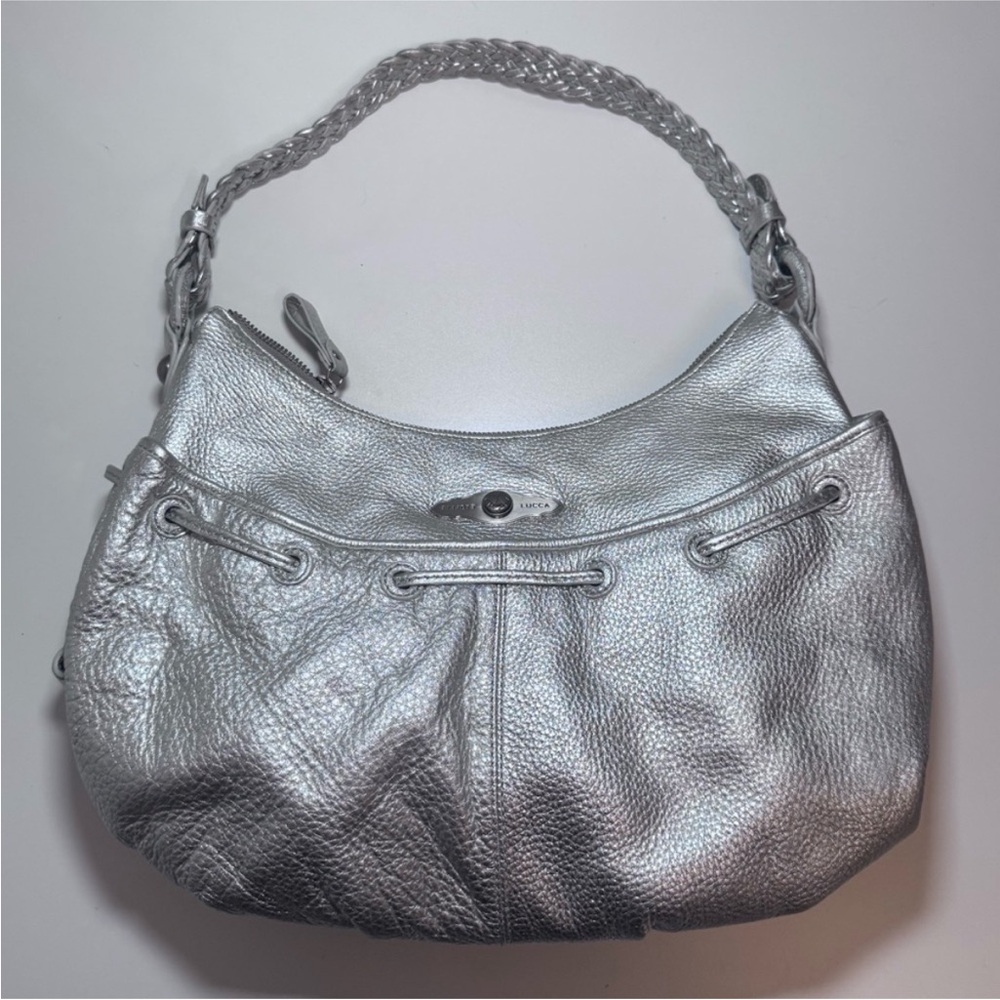 Vintage Elliott Lucca Silver Metallic Shoulder Bag